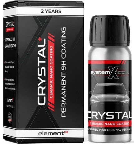 System X Crystal+ bottle and box